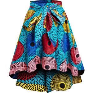 SHENBOLEN Women African Traditional Costume Flower Print Casual Dashiki Skirt (XX-Large)