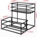 MCSAPIL Coffee Syrup Rack (4 Bottle Capacity)Coffee Syrup Organizer for Coffee Bar,Kitchen.Small Wine Rack for Bar,Family,Storage for Syrup, Wine, Dressing
