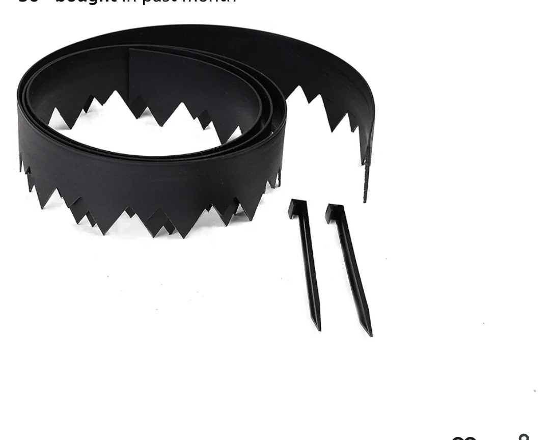 EasyFlex Pound-in Landscape Edging with Anchoring Stakes, 4.5 in. Straight Top Plastic Garden Border, 20 Foot Kit, Black, (3500-20C-3)