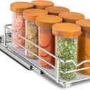 Pull Out Cabinet Organizer for Spices, Cans - Heavy Duty - Pull Out Spice Rack- Cabinet Pull Out Shelf for Cans,Dishes, Etc, 4-1/2"W x 10-1/2"D x 2-3/4H, Chrome (4.5 Inch - Single)