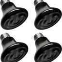 BNOSDM 50W Ceramic Heat Emitter,4 Pack Reptile Heat Lamp Bulbs,Ceramic Heat Lamp,Brooder Coop Heater for Amphibian Reptile Lizard Turtle Chicken