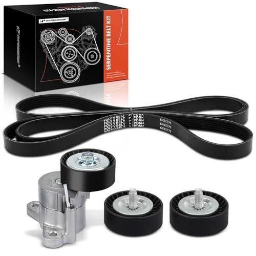 A-Premium Engine Serpentine Belt Drive Kit Compatible with Jeep, Dodge & Chrysler Cars - Compass 2008-2017, Journey 2009-2017, 200 2011-2014, Patriot, Avenger, Caliber, Sebring - 1.8L 2.0L 2.4L