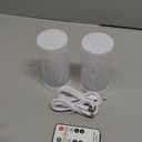 Upgraded LED Flame Lights with Remote & Timer, 4-Mode Rechargeable Battery Operated Flameless Candles, Waterproof Pillar Flickering Lanterns for Room Patio Wedding Christmas Home Decor, Green (Remote Control-2 Pcs-Green)