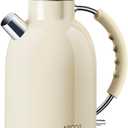 ASCOT Electric Kettle, Stainless Steel Electric Tea Kettle Gifts for Men/Women/Family 1.5L 1500W Retro Tea Heater & Hot Water Boiler, Auto Shut-Off and Boil-Dry Protection (Cream) (Beige)