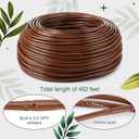 Nuanchu 492 ft 1/4" Drip Irrigation Tubing Irrigation Hose Garden Watering Tube Line with 6 Inch Emitter Spacing Blank Distribution Tubing Drip Line Watering for Garden Irrigation System Flower, Brown