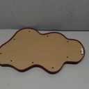 Mirror Wall Decor for Home Office Apartment, Asymmetrical Decorative Mirror for Entryway Porch Fireplace, Irregular Hanging Wall Art Sculpture for Christmas (Wine Red) (16x10")