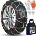 Auto-Trac Snow Chains for Car Tires Passenger Emergency Tire Chains for SUV and Car, Set of 2