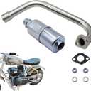 MGWILL Upgraded Exhaust with Muffler for Coleman CT200U BT200X CT200U-EX 196cc/6.5HP Go Kart and Mini Bike