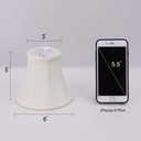 Wellmet Chandelier Shades, ONLY FOR CANDELABRA BULBS, Clip-on Fitter Lamp Shades, 3" X 6" X 5", 6 pcs Set