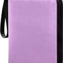 Light Wisteria Solid Color Card Binder 4 Pockets, 400 Pockets Trading Card Binder Removable Card Albums Card Holder for Games, Sports, Football, Baseball Cards