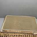 Cat Litter Box Enclosure with Soft Litter Mat; Hidden Cat Washroom Furniture with Door; Handwoven Rattan Cat House; Pet Crate for Living Room, Bedroom, Balcony (Natural)