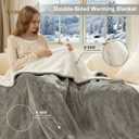 Heated Blanket Queen Size - 84" x 90" Electric Blanket with 5 Heat Settings, Double Zone Heating, 10 Hrs Auto Off, Overheat Protection, Washable Heating Blanket, Gifts for Grandma, Grey