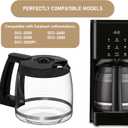 14-Cups Coffee Carafe Replacement Pot Compatible with Cuisinart Coffee Machine DCC-2200RC, DCC-2200, DCC-3200, DCC-3200P1, DCC-3200FR, DCC-3200CPAMZ, DCC-2600, DCC-2800,DCC-1800FR, CBC-7400 CBC-7000PC
