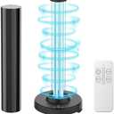 SANSI 120W UVC Disinfection Cart with Wheels, Portable Mobile UV Light Sanitizer with Remote & 3 Timer Settings, Ozone-Free, for Large Space, Home, Hotel, School