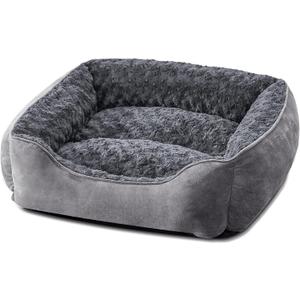 JOEJOY Rectangle Dog Bed for Large Medium Small Dogs - Washable Orthopedic Sofa Bed, Soft Breathable Puppy & Pet Cuddler, Durable Calming Dog Bed with Anti-Slip Bottom, Multiple Sizes, Dark Grey