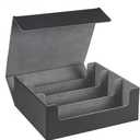 1 Piece 1800+ Card Deck Case for Trading Cards Magnetic Card Storage Box Side-Loading Deck Case Game Cards Box Black+Gray 500402165A1