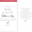 IDU First Fathers Day Card Gifts for New Dad，1st Fathers Day Card Gift from Son Daughter Baby Boy Girl, Expectant Dad 1st Father's Day Gifts Cards from Wife, 9 Pack