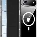 Magnetic for iPhone 17 Air Case Clear with Privacy Screen Protectors Compatible with MagSafe, [Camera Protection] [Military Drop Protection] Shockproof for Apple 17 Air Cover