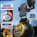 3-in-1 Phone Mount for Car [2025 Most Stable and Flexible Suction Cup] Vent Dashboard Windshield Cell Phone Holder Car Fit for iPhone, Samsung, All Phone