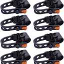 YOLOCKEY 8Pcs Bike Rack Straps Replacement Parts Bicycle Hitch Strap Bike Rack Cradle Replacement Bike Tie Down Straps Replacement Rubber Straps Spare Hook fit 1 Inch Tube Orange Black