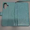 Wallet Case for iPhone 16, [RFID Blocking] 3 Card Holder Stand with Credit Card Slot PU Leather Magnetic Protective Flip Cover for iPhone 16 (Green)