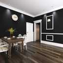 PracticalWs 15.7" x 236.2" Black Wallpaper Self Adhesive and Removable Peel and Stick Vinyl Film Stick Paper Easy to Apply Wall Coverings Shelf Home Decorative Liner Table and Door Reform