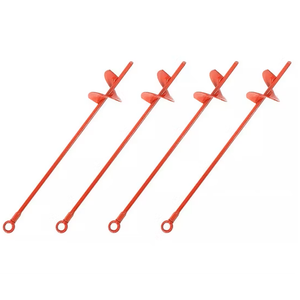 19.5 Inch Heavy Duty Ground Stakes Anchor Kit (4 Pack) – Screw-In Ground Anchors for Trampolines, High Wind Trampoline Anchor Kit, Ground Stakes Heavy Duty for Swing Sets, Tents & Sheds