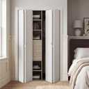 SMARTSTANDARD Bifold Closet Door for 72" x 80" Opening,1-Panel Bi-fold Door
