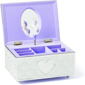Lenox Childhood Memories Music Unicorn Jewelry Box, 2.35, Metallic