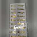 200 Pcs 20 Sheet Gold Script Merry Christmas Stickers Merry Christmas Script Mini Foil Adhesive Decals Self-Adhesive Xmas Stickers for Crafts Scrapbooks Holiday Cards Presents