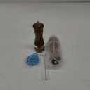 Classic Salt and Pepper Grinder Set,Refillable Salt and Pepper Mills,Manual Oak Wood Salt Grinder,Pepper Grinder,Visible Adjustable Ceramic Grinding Rotor,2 Packs Set,6.5 Inch Each (Dark Brown)