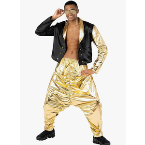 Morph Mc Hammer Costume - Mens 80s & 90s Rapper & Disco Pants Costume, XL