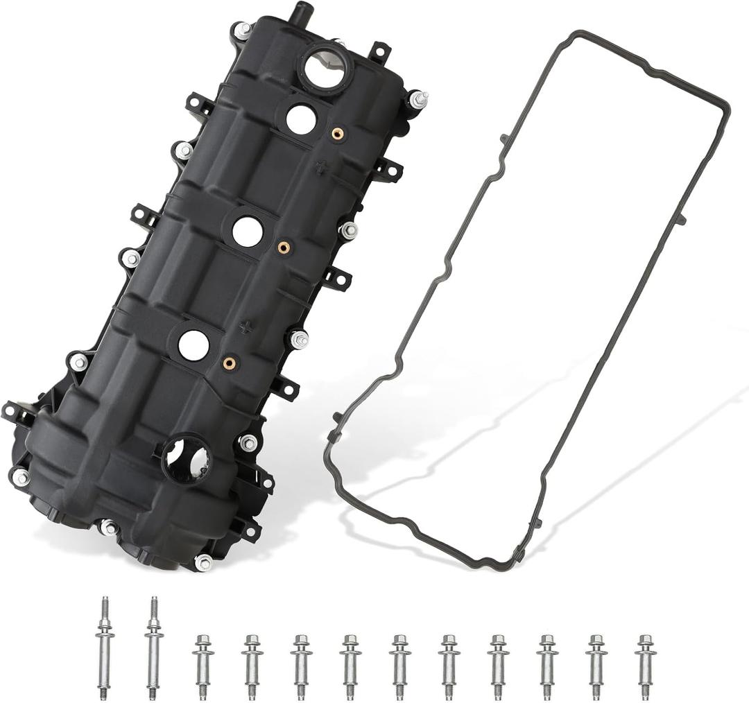 MITZONE Valve Cover Left Side compatible with 2011-2020 Dodge Chrysler Jeep RAM 3.2L 3.6L V6 Vehicles - Grand Cherokee Wrangler Journey Grand Caravan Town Country 1500 Replaces 5184069AN