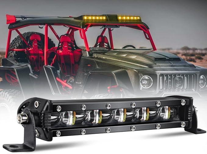 CO LIGHT Led Light Bar Single 26 inch Slim Single Row Lightbar Driving Combo Beam Off Road Fog Work Lights with Mounting Brackets & 6D Reflectors for Truck, Car, Cabin, Boat, ATV, UTV