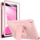 Soke Case for iPad 9th/8th/7th Generation 10.2-Inch (2021/2020/2019 Release), with Built-in Screen Protector and Kickstand, Rugged Full Body Protective Cover for Apple iPad 10.2 Inch - Pink Sand