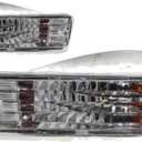 For Toyota 4Runner Turn Signal Light 1996 1997 1998 Pair | Diamond Design | Set of 2 | Clear Lens