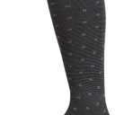 GOLDTOE Men's Over-The-Calf Dress Socks, 3-Pairs, Black/ Charcoal, Large