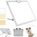 YINGWOND Wireless Rechargeable A3 Light Pad with Carry Bag,Diamond Art Light Board 2500mAh Battery,3 Color Temperatures and Stepless Dimming,Light Box for Tracing,Diamond Painting,Weeding Vinyl