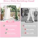 Wedding Arch Backdrop Stand,7x6 FT Metal Arch Backdrop Stand for Ceremony, Stainless Steel Square Backdrop Stand for Parties,Wedding,Birthday,Anniversary,Baby Shower,Garden Decorations