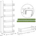 6-Tier Over The Door Pantry Organizer with Mesh Baskets, Adjustable & Stable Hanging Spice Rack for Kitchen, Bathroom, Bedroom, and Baby Essentials Storage