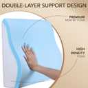 Lumbar Support Pillow for Recliner,Large Memory Foam Back Support Cushion for Sofa & Gaming Chair, Ergonomic Backrest Pillow for Elderly, Comfortable Couch Cushion with Machine Washable Cover,Gray