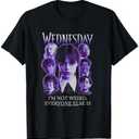 Wednesday Solitude Suits Me Quote Poster T-Shirt, Black Small