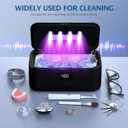 Ultrasonic Jewelry Cleaner, 50Khz Jewelry Cleaner Ultrasonic Machine for Jewelry, Eyeglasses, Rings, Watch Strap, Dentures, 24oz - 304 Stainless Steel Tank, Digital Timer, 5 Cleaning Modes(Black)
