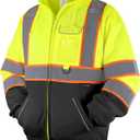 TICONN Safety Hoodie Jacket, High Vis Reflective Safety Fleece Hoodie, PPE Gear for Cold Weather Meet ANSI III, XL