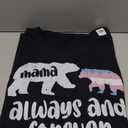 Mama Bear Always Forever Transgender Trans Pride Flag Women T-Shirt Small