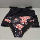 Tempt Me Two Piece Tankini Bathing Suits for Women Halter Bandeau Swim Top with Bottom Flyaway Tummy Control Swimsuit size L