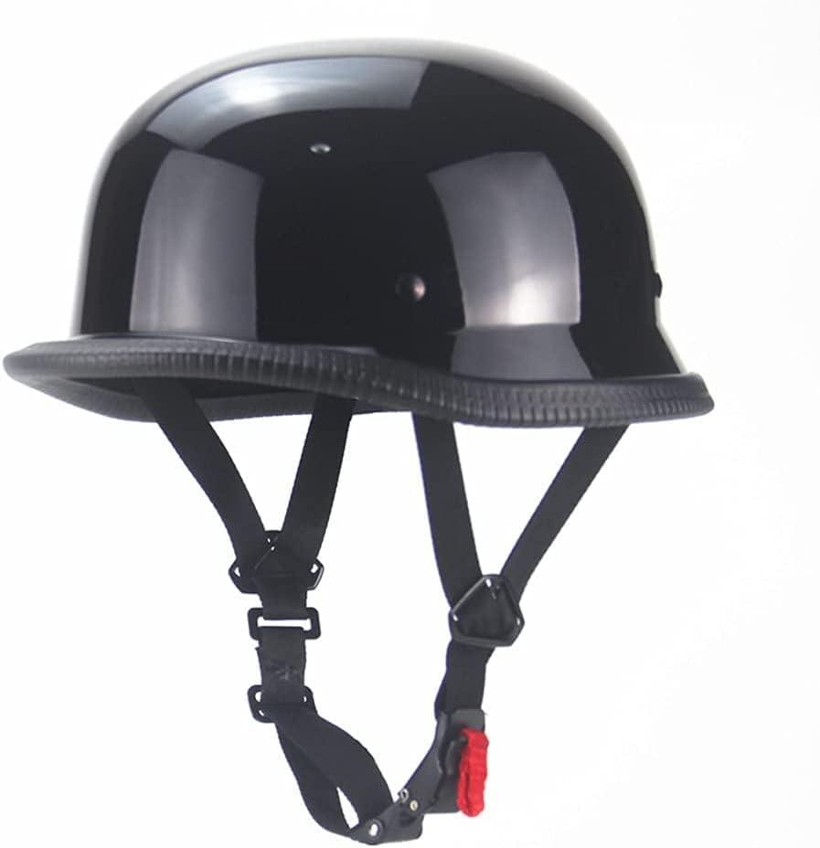 Half Bikes Motorcycle Helmet Halfs Shell Helmet German Style Motorcycles Helmets for Chopper Cruiser Bike (XX-Large)