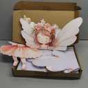 Fairy First Birthday Decoration 5PCS Floral Fairy Princess Cardboard Cutout Pink Stand Up Prop Mushroom Door Backdrop Yard Stake for Enchanted Woodland Fairytale Party Decor