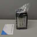 Semi Flush Mount Ceiling Light Fixture, Black Metal Frame Porch Ceiling Light Fixture with Clear Glass Shade and E26 Ceramic Base, Farmhouse Light Fixtures for Kitchen Entryway Foyer 