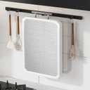 304 Stainless Steel Cutting Board,Double Sided Chopping Board for Kitchen,Scratch Resistant Mesh Design,Anti-Slip Silicone Edges(White,16"*12")